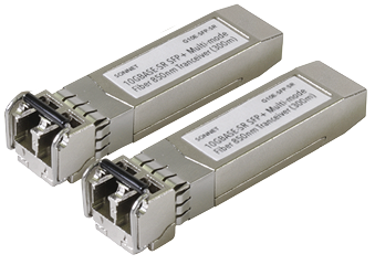 Short-range SFP+ transceivers.