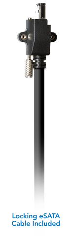 Locking eSATA Cable Included